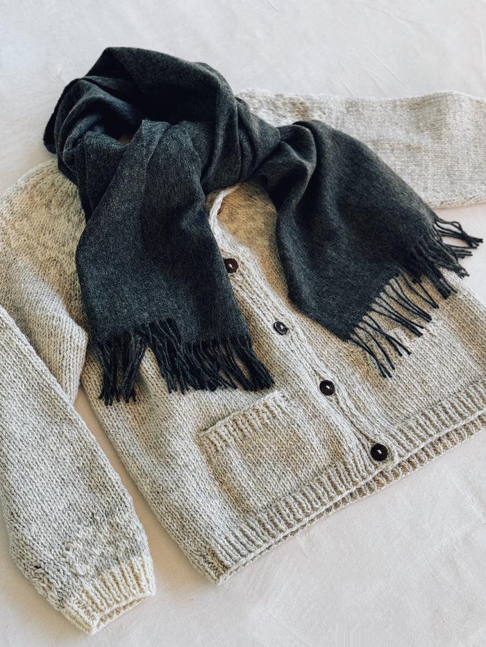 Bliss And Mischief Merino Oversized Scarf Charcoal