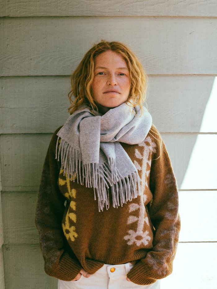 bliss and mischief Merino Oversized Scarf Silver