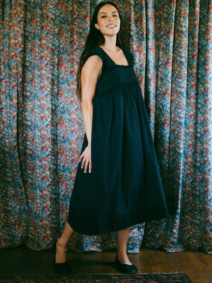 Bliss And Mischief Pearl Nightgown In Black
