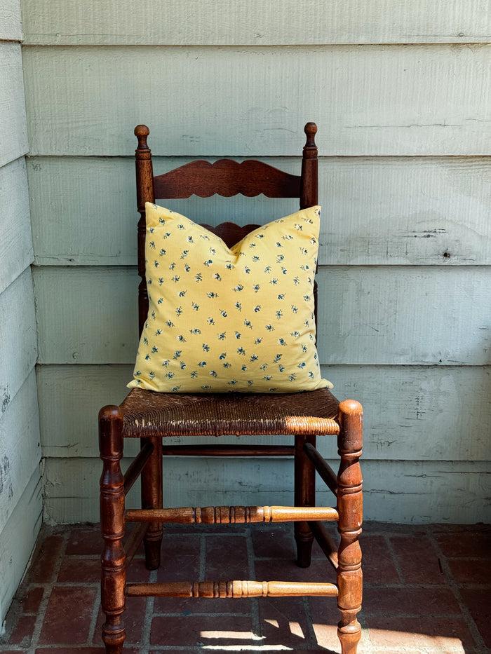 Bliss And Mischief Throw Pillow Ditsy Rose Straw