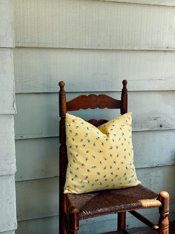 Bliss And Mischief Throw Pillow Ditsy Rose Straw