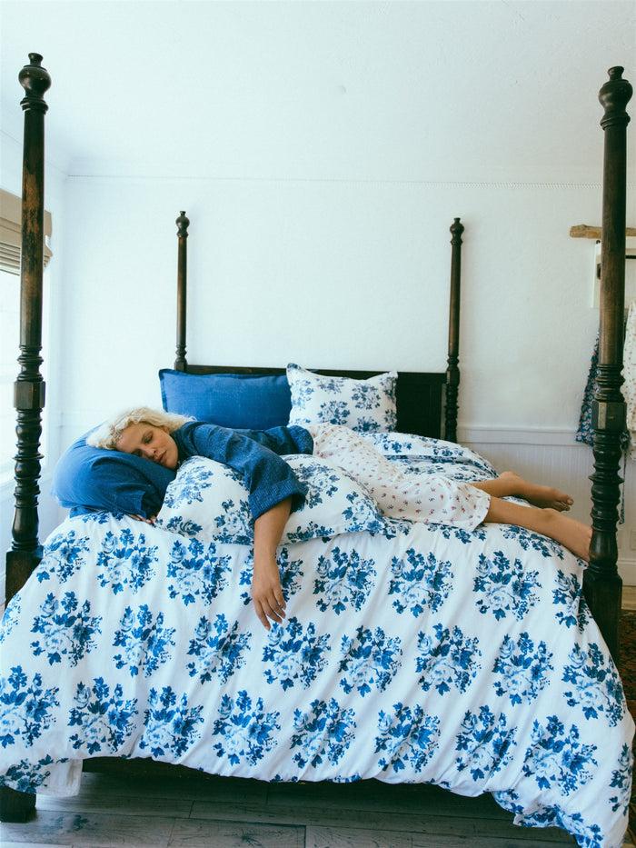 bliss and mischief Duvet Cover in Blossom Market Blue