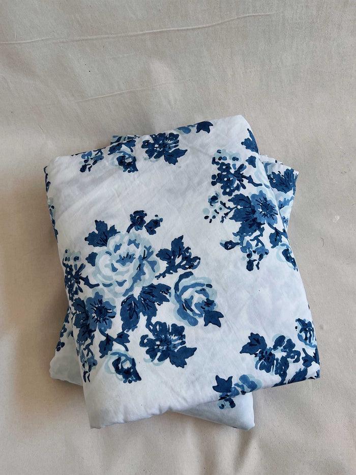 bliss and mischief Fitted Sheet in Blossom Market Blue