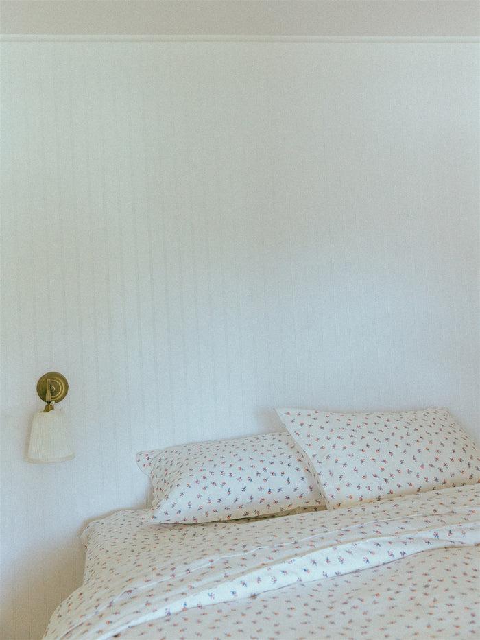 bliss and mischief Flat Sheet in Baby Rose Gardenia