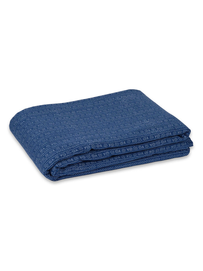 Bliss And Mischief Flat Sheet In Calico Stripe Blue