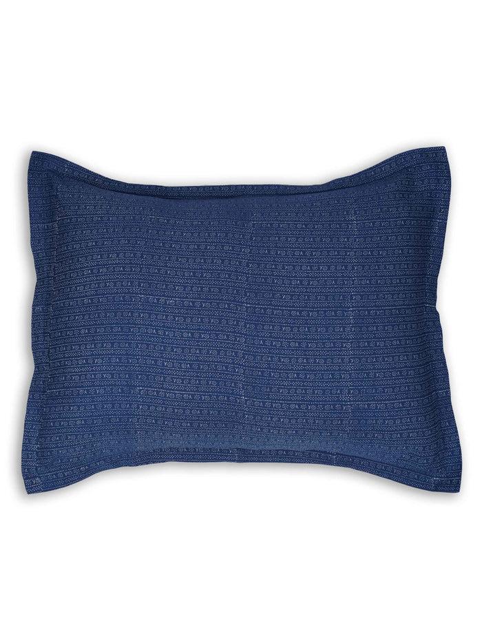 Bliss And Mischief Set Of 2 Pillow Case Shams Calico Stripe Blue