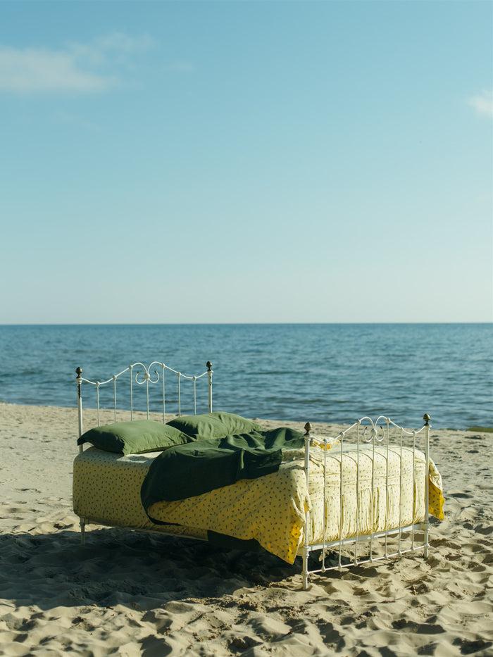 Bliss And Mischief Set Of 2 Pillow Case Shams Calico Stripe Moss