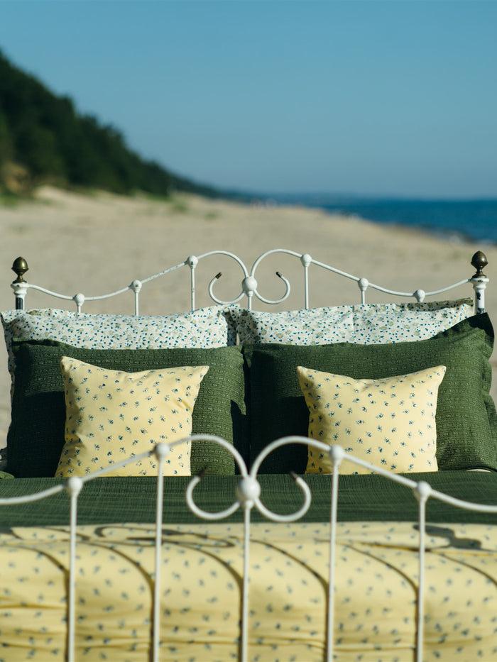 Bliss And Mischief Set Of 2 Pillow Case Shams Calico Stripe Moss