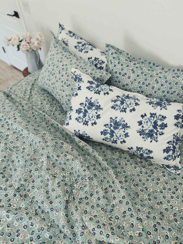 bliss and mischief Set of 2 Pillow Case Shams Market Blue