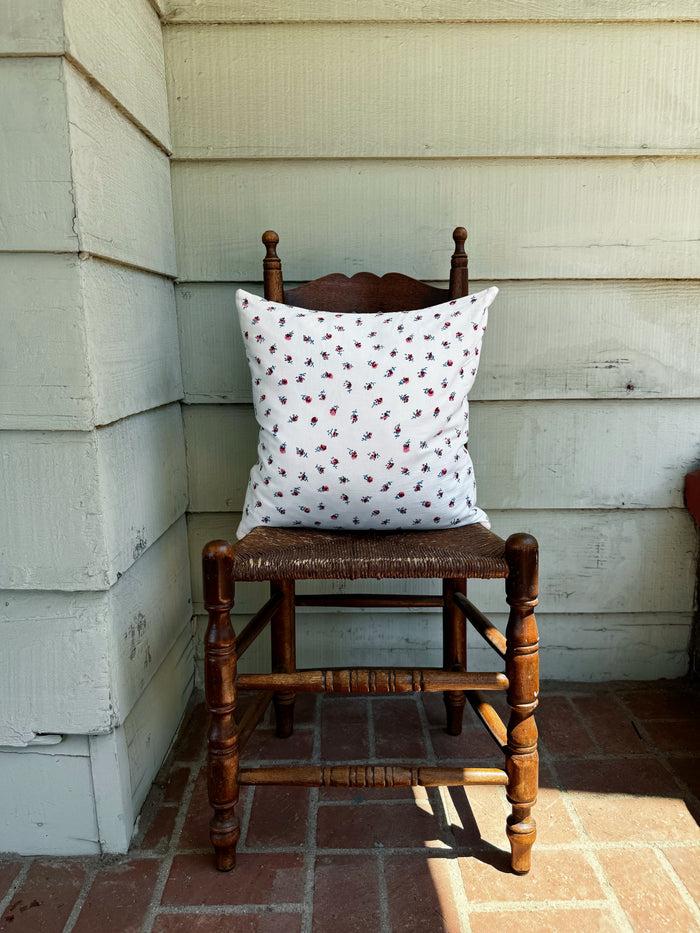 Bliss And Mischief Throw Pillow Ditsy Rose Gardenia