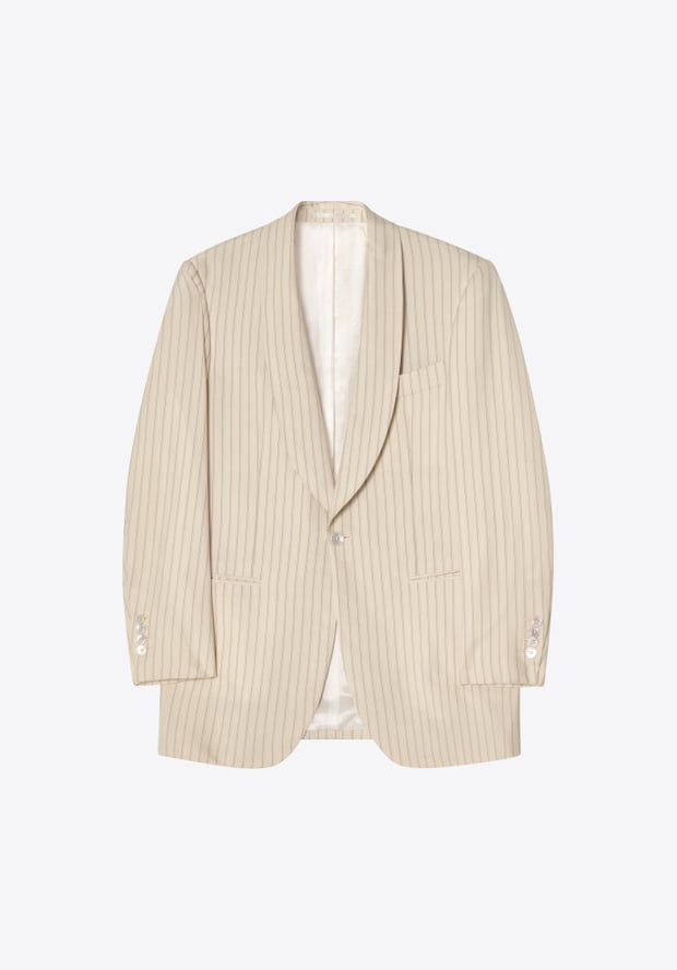 Blk Dnm BLAZER 55 CREAM PINSTRIPE