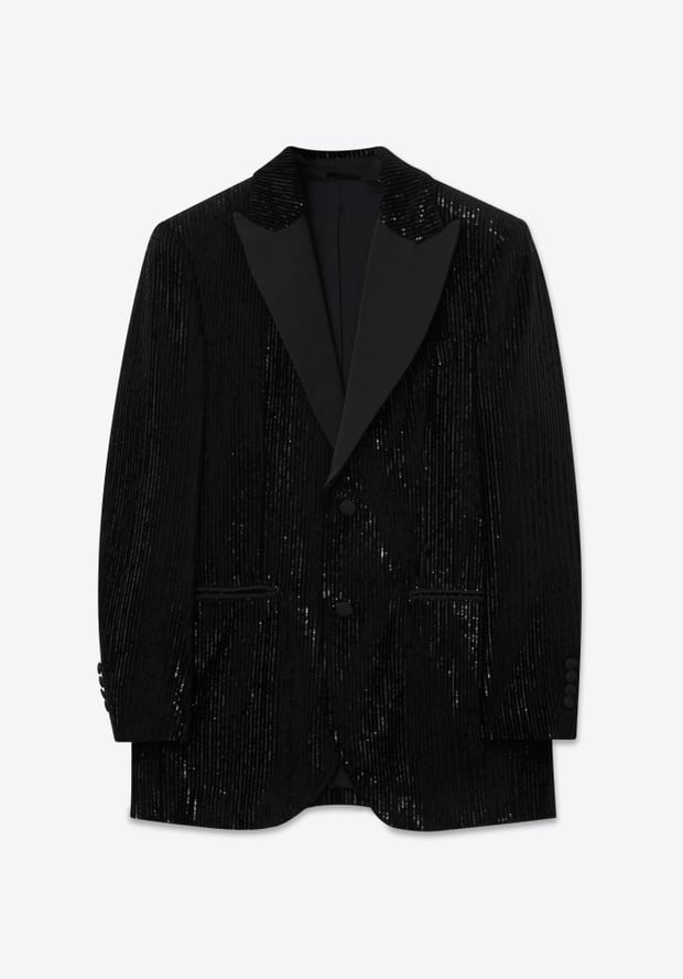 Blk Dnm BLAZER 73 BLACK STRIPE SEQUINS