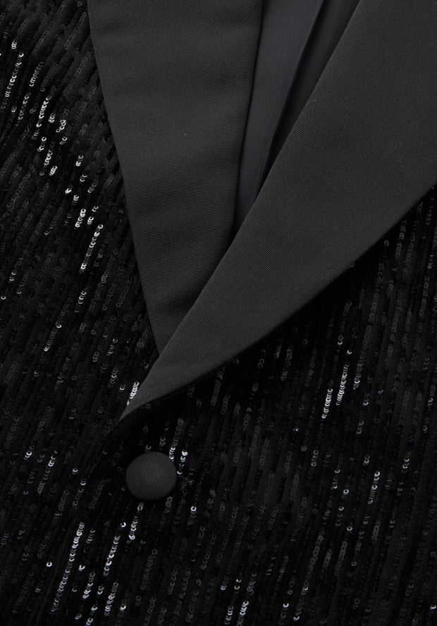 Blk Dnm BLAZER 73 BLACK STRIPE SEQUINS