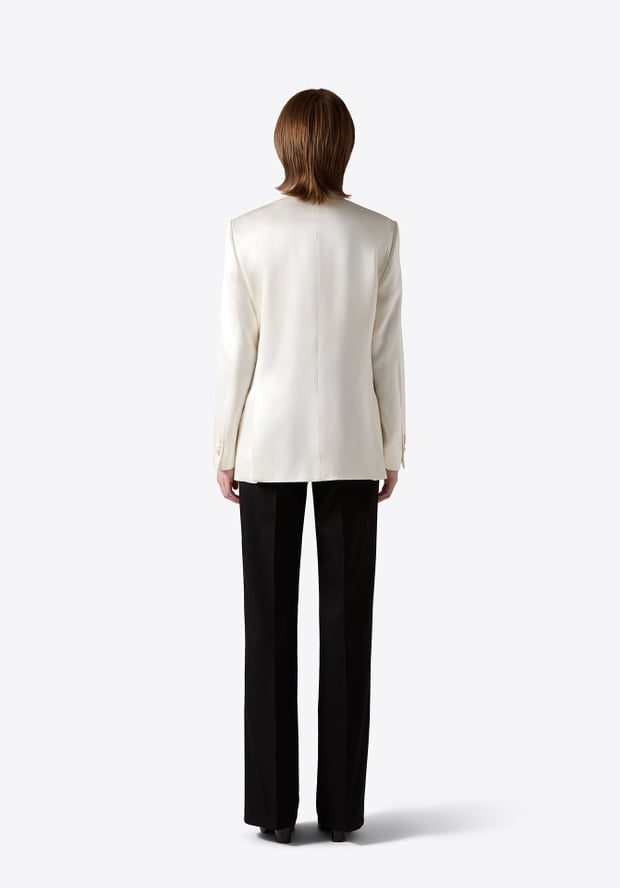 Blk Dnm BLAZER 74 OFF WHITE SATIN