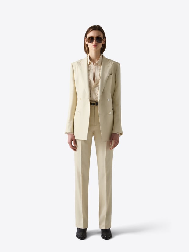 blk dnm BLAZER 78 CREAM RAW SILK