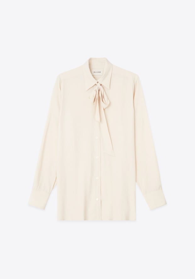 Blk Dnm BLOUSE 02 CREAM JACQUARD