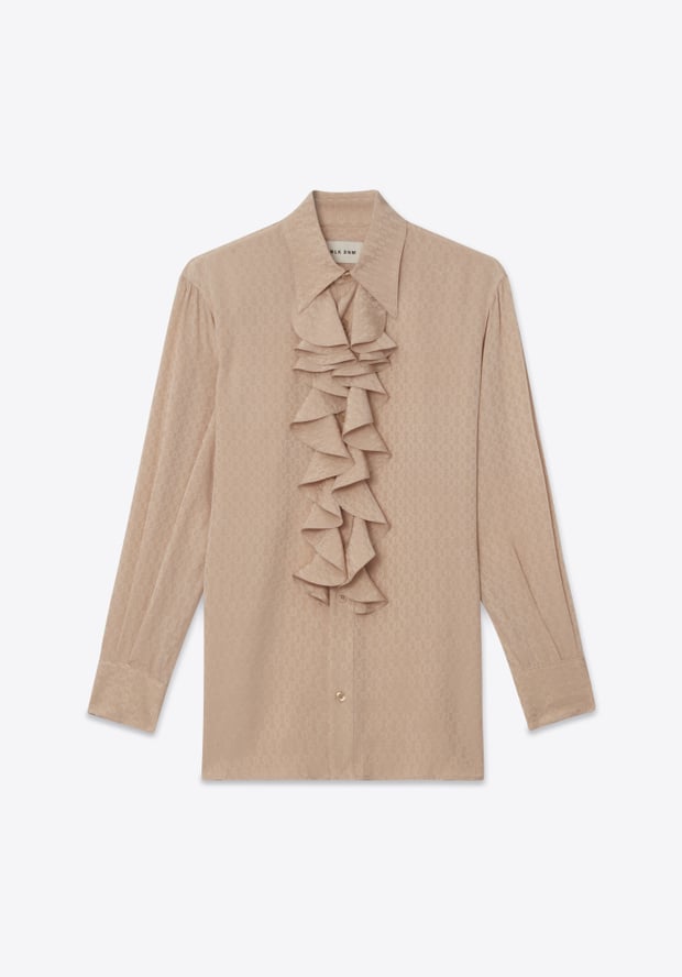 Blk Dnm BLOUSE 04 BEIGE JACQUARD