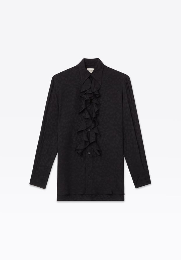 Blk Dnm BLOUSE 04 BLACK LEOPARD