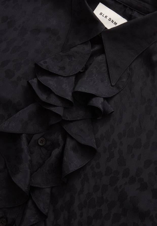 Blk Dnm BLOUSE 04 BLACK LEOPARD