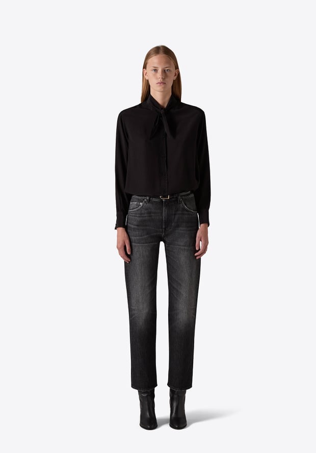 blk dnm BLOUSE 66 BLACK