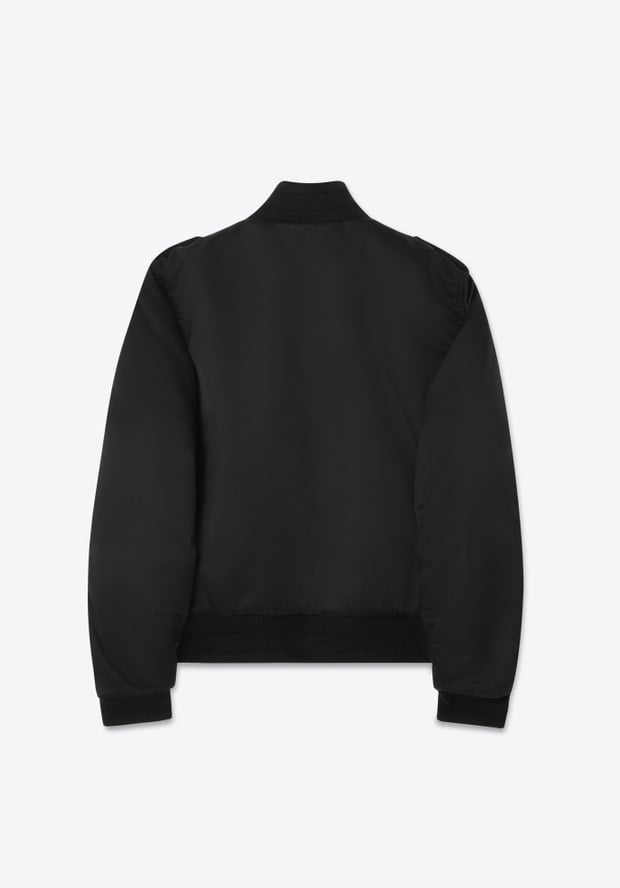 Blk Dnm BOMBER 01 BLACK