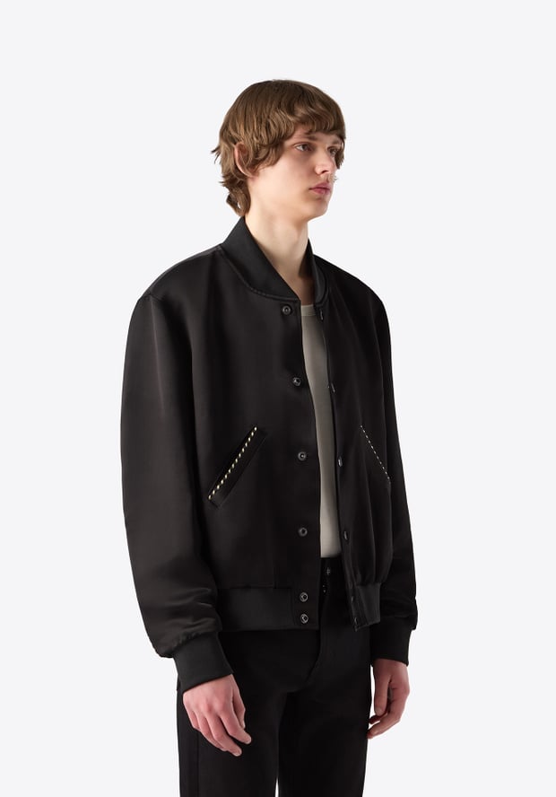 Blk Dnm BOMBER 01 SATIN BLACK