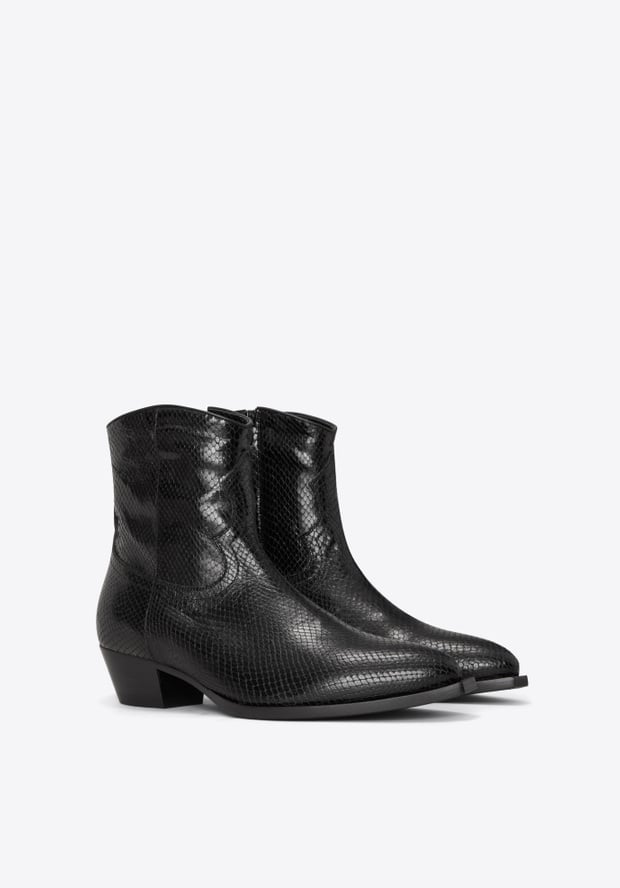 Blk Dnm BOOT 01 BLACK SNAKE