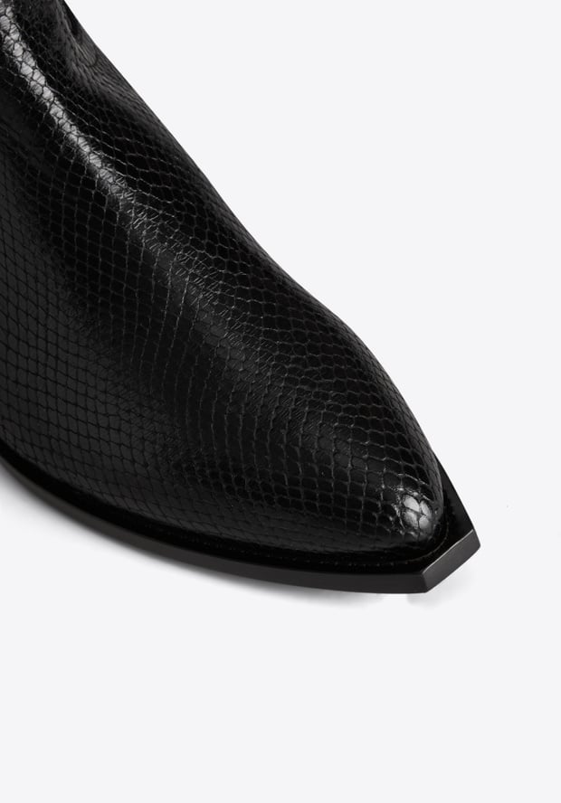 Blk Dnm BOOT 01 BLACK SNAKE