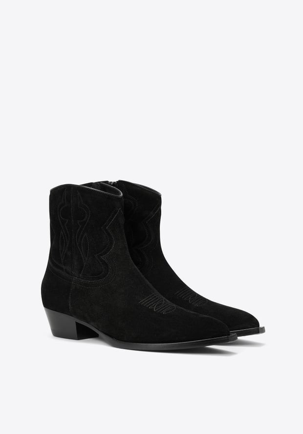Blk Dnm BOOT 01 BLACK SUEDE