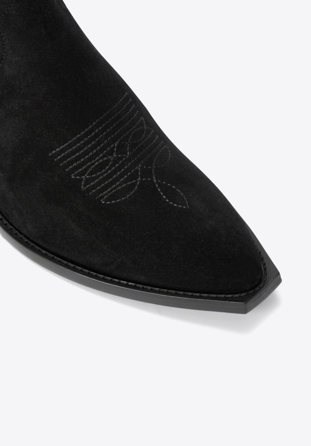 Blk Dnm BOOT 01 BLACK SUEDE