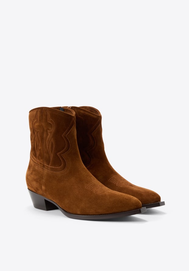 Blk Dnm BOOT 01 BROWN SUEDE