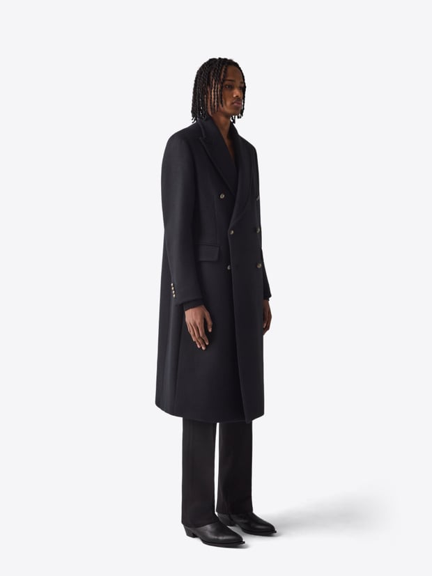 Blk Dnm COAT 77 BLACK UNIFORM WOOL