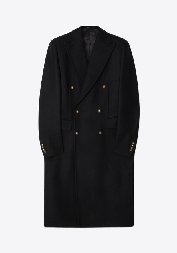 Blk Dnm COAT 77 BLACK UNIFORM WOOL