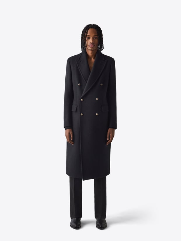 blk dnm COAT 77 BLACK UNIFORM WOOL