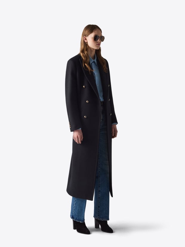 Blk Dnm COAT 78 BLACK UNIFORM WOOL