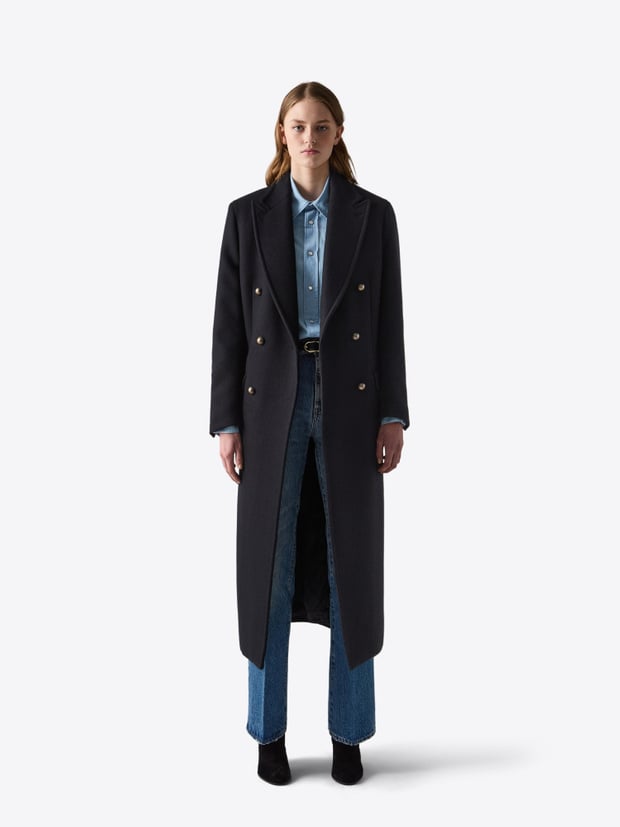 blk dnm COAT 78 BLACK UNIFORM WOOL