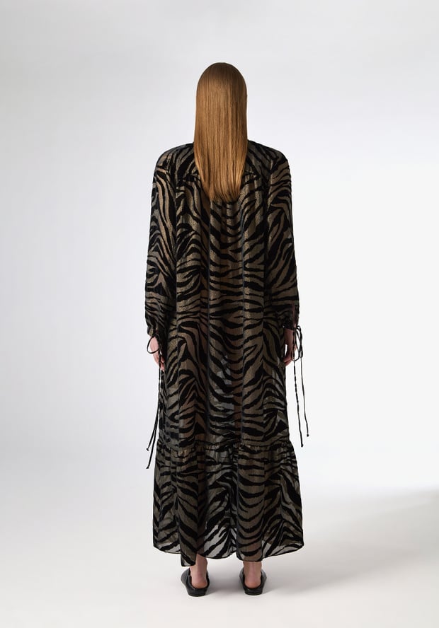 Blk Dnm DRESS 178 BLACK GOLD ZEBRA