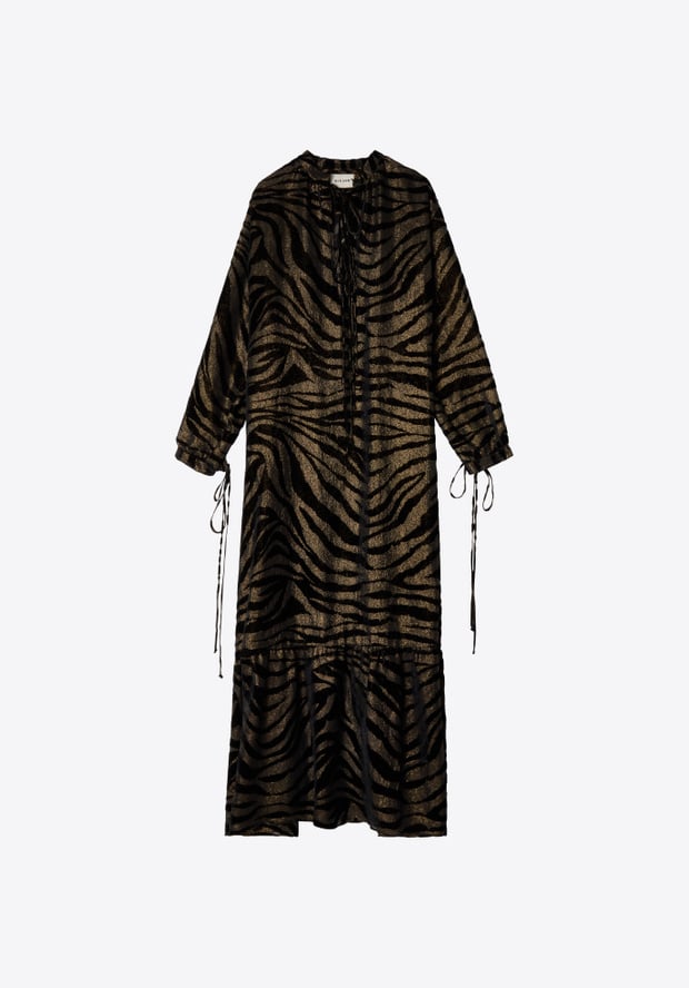 Blk Dnm DRESS 178 BLACK GOLD ZEBRA