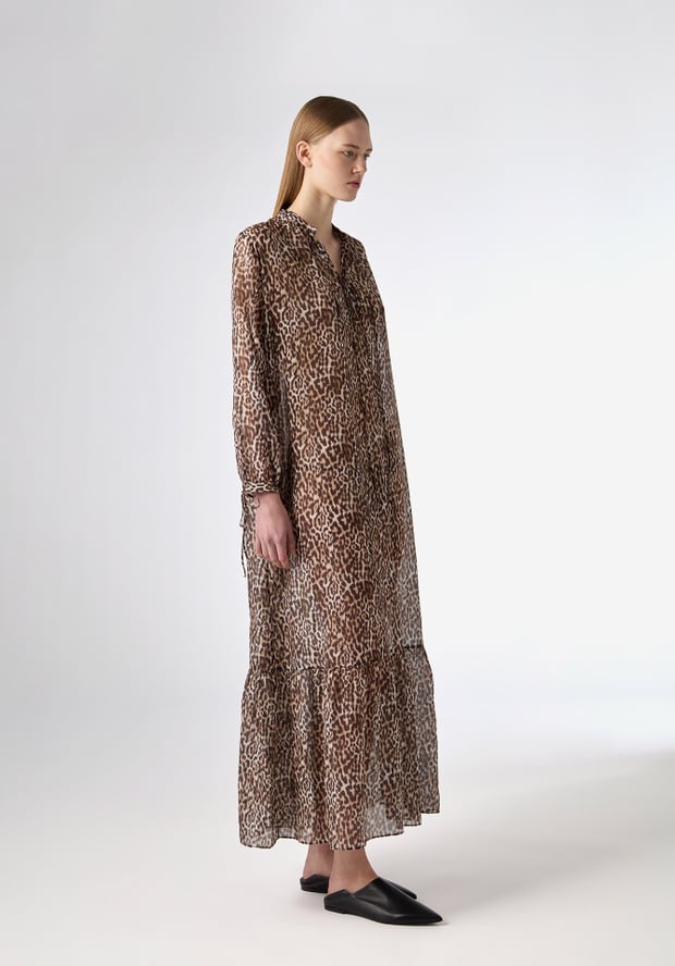 Blk Dnm DRESS 178 BROWN LEO