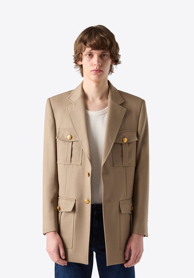 blk dnm JACKET 171 BEIGE CAVALRY TWILL