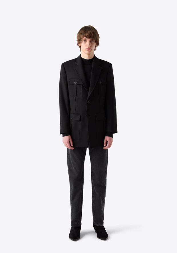 Blk Dnm JACKET 171 BLACK CAVALRY TWILL