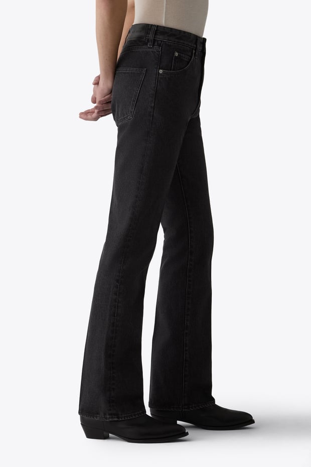 blk dnm JEANS 77 FLAT BLACK