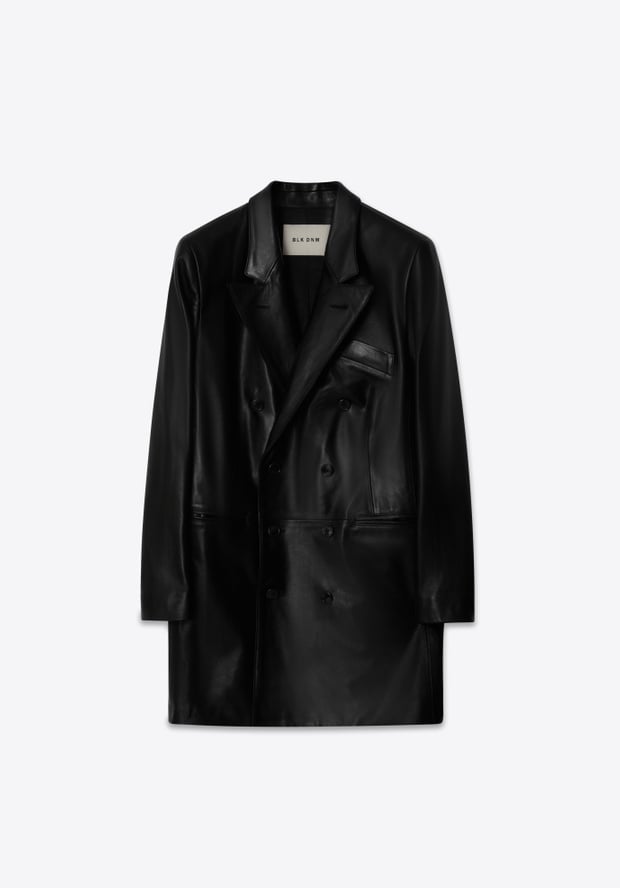 Blk Dnm LEATHER BLAZER 88 BLACK