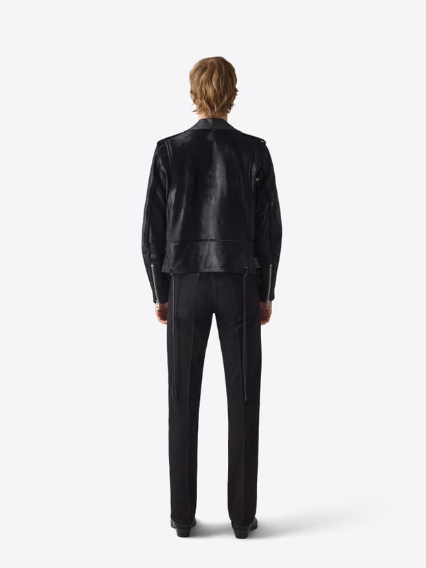 Blk Dnm LEATHER JACKET 15 BLACK FUR