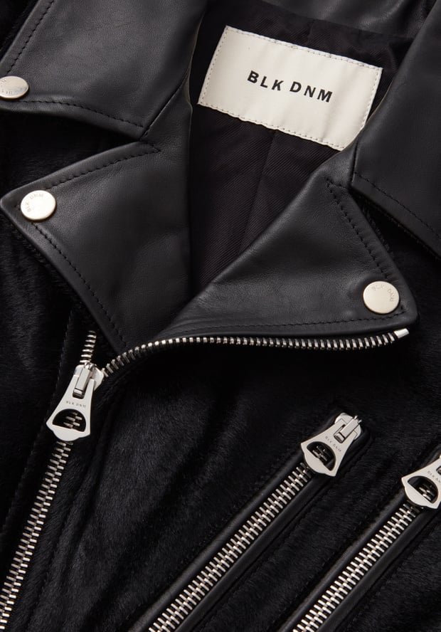 Blk Dnm LEATHER JACKET 15 CONNECTED FASHION