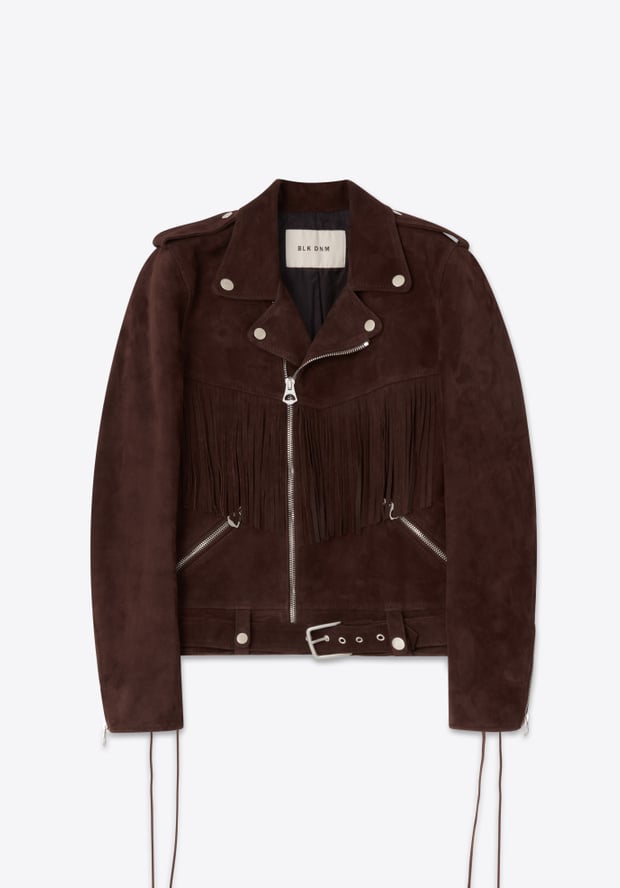 Blk Dnm LEATHER JACKET 17 BROWN