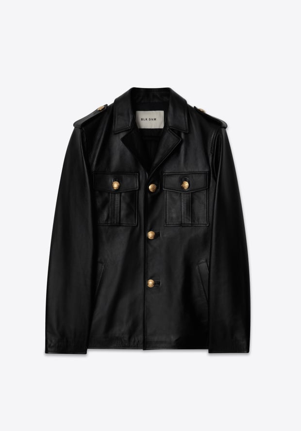 Blk Dnm LEATHER JACKET 175 BLACK