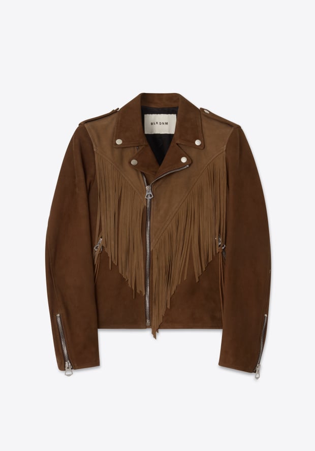 Blk Dnm LEATHER JACKET 69 BROWN