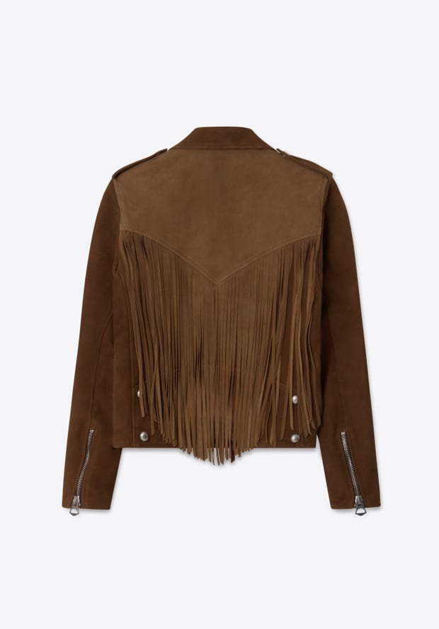 Blk Dnm LEATHER JACKET 69 BROWN