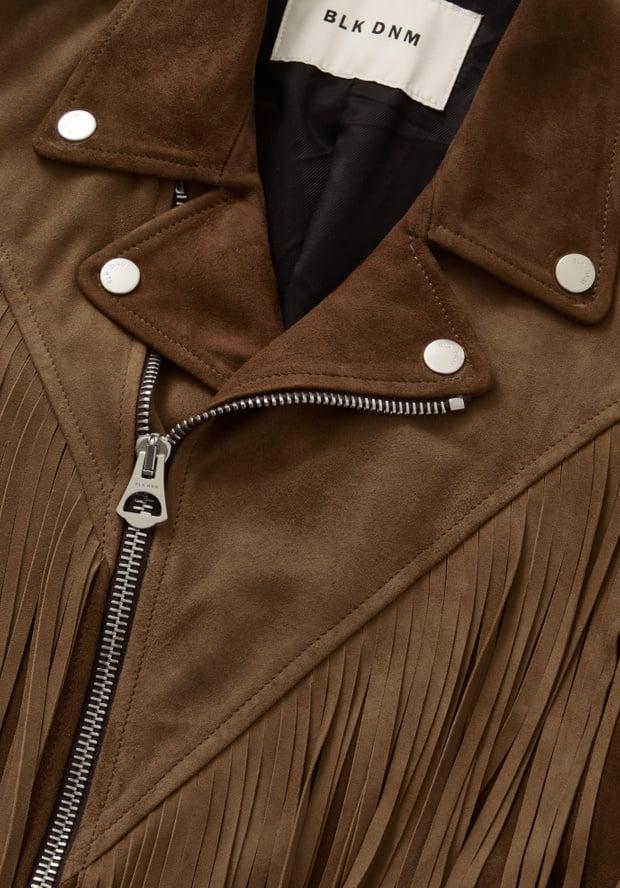 Blk Dnm LEATHER JACKET 69 BROWN